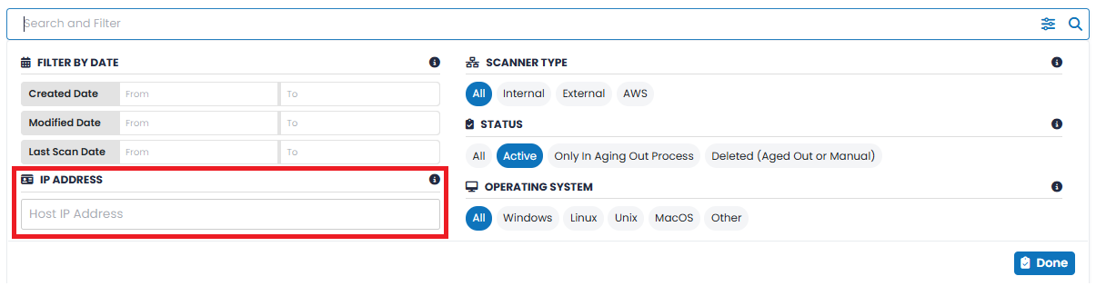 Endpoint IP address filter